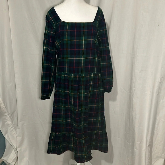 Sold out large NWT Children's Place Matching Family Plaid Flannel Tiered dress - Picture 3 of 4